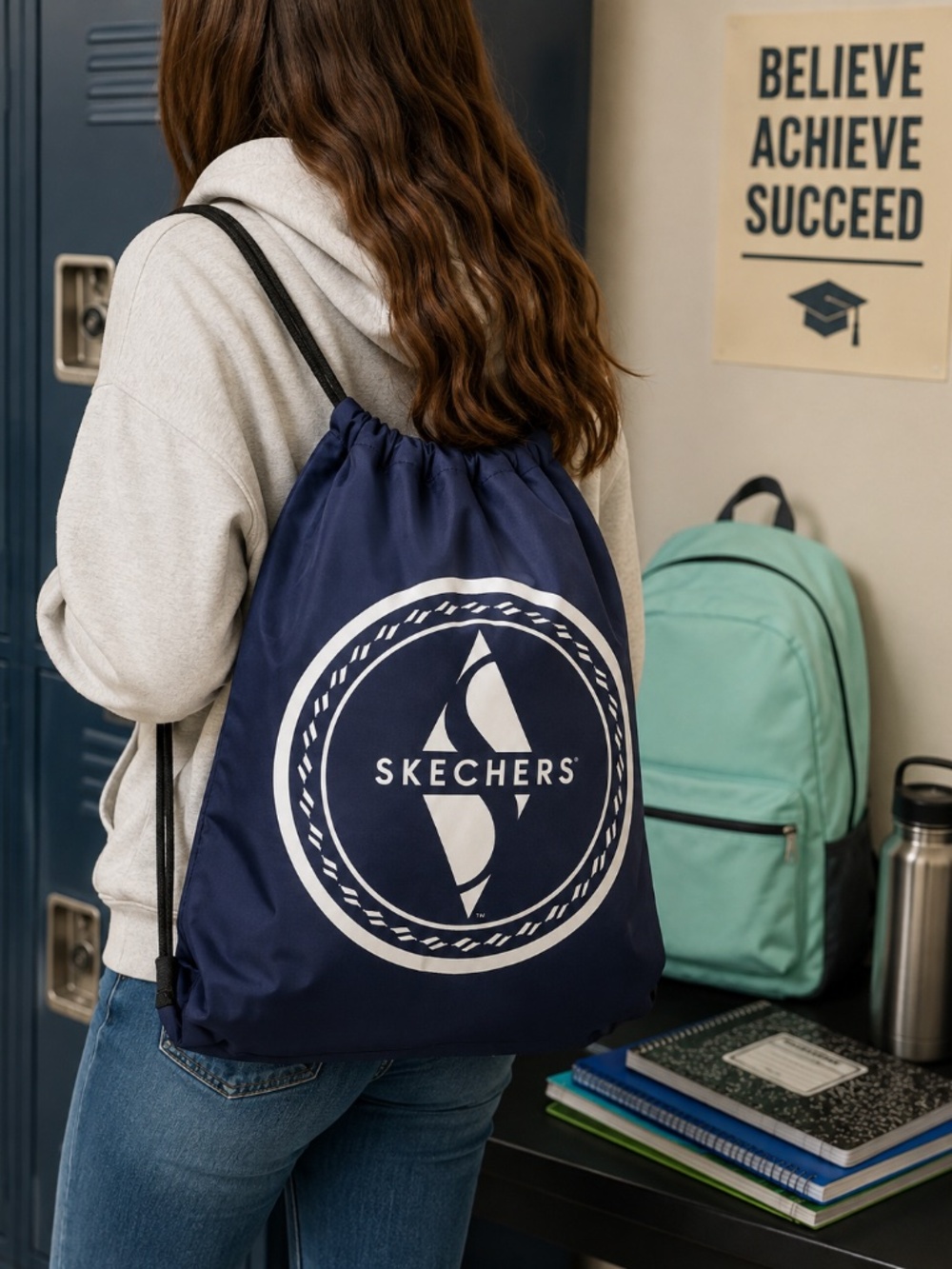 Sketchers Waterproof Drawstring Backpack